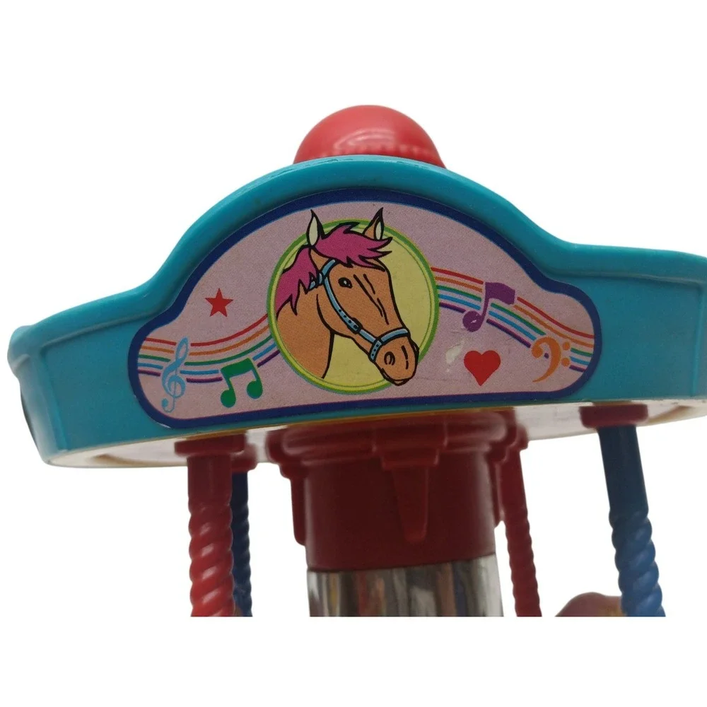 Vintage 1991 Redbox Musical Wind Up Merry Go Round Horse‎ Carousel  SEE VIDEO!